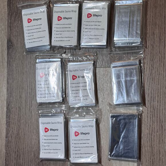 LifePro Sauna Wrap Foil Blanket - Disposable Thermal Blanket Foil Wrap (10) - Picture 3 of 3